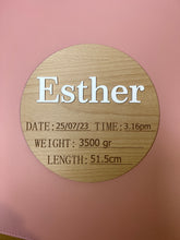 Load image into Gallery viewer, 'Custom' Birth Detail Announcement Plaque