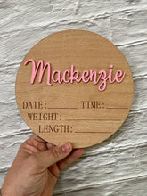 Load image into Gallery viewer, 'Custom' Birth Announcement Plaques