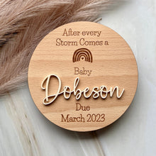 Load image into Gallery viewer, Rainbow Baby Arriving Plaque