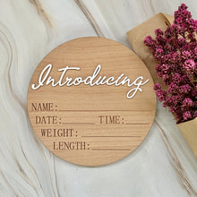 Load image into Gallery viewer, 'Introducing' Birth Announcement Plaques