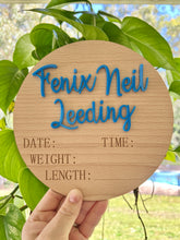 Load image into Gallery viewer, 'Custom' Birth Announcement Plaques