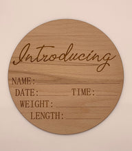 Load image into Gallery viewer, 'Introducing' Birth Announcement Plaques