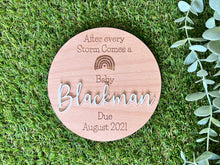 Load image into Gallery viewer, Rainbow Baby Arriving Plaque