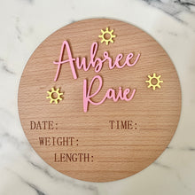 Load image into Gallery viewer, 'Custom' Birth Announcement Plaques
