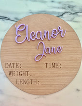 Load image into Gallery viewer, 'Custom' Birth Announcement Plaques