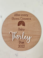 Load image into Gallery viewer, Rainbow Baby Arriving Plaque