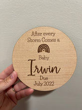 Load image into Gallery viewer, Rainbow Baby Arriving Plaque