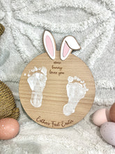 Load image into Gallery viewer, Some Bunny Loves You Easter Footprint Plaque
