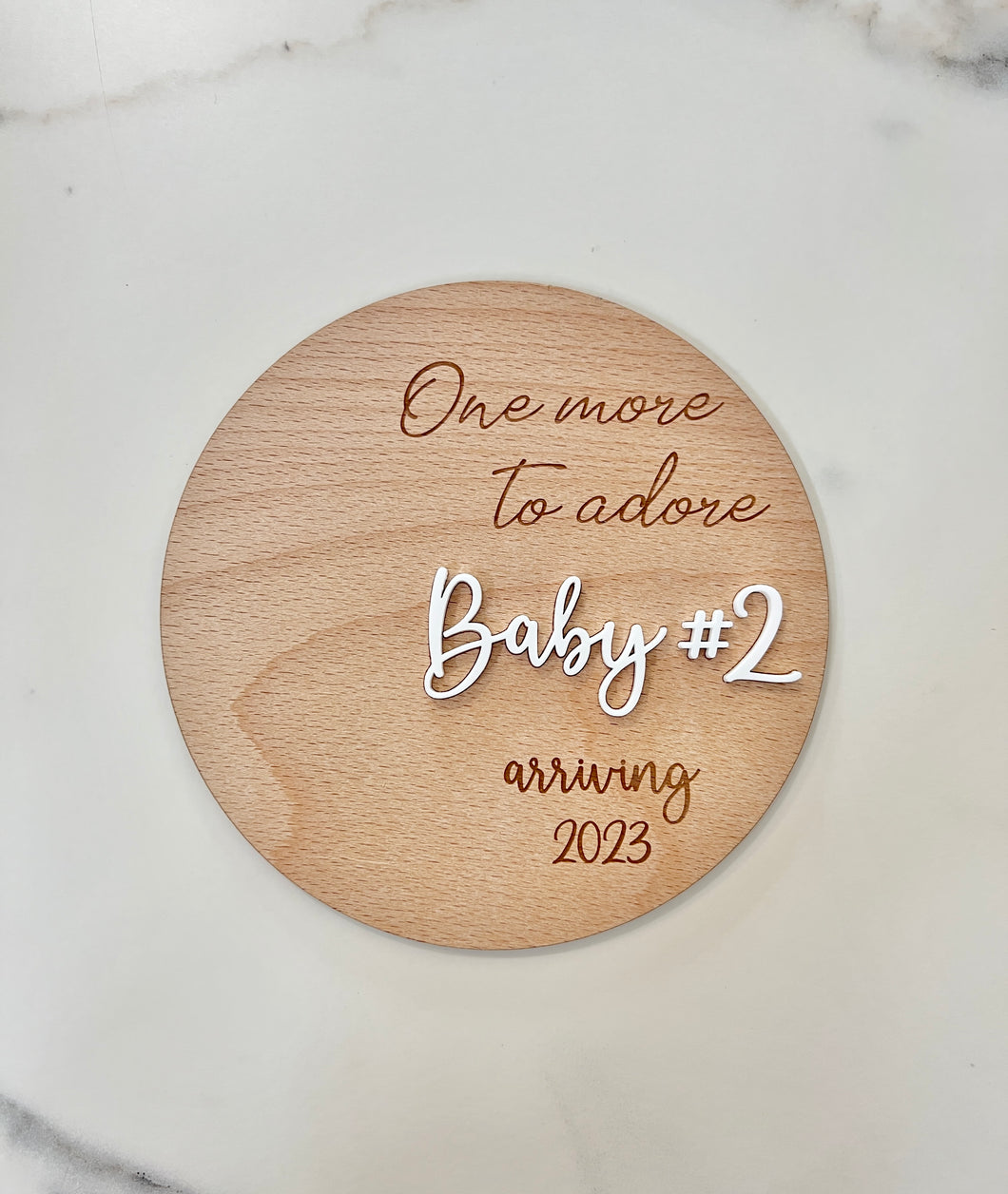 One More to Adore Pregnancy Plaque