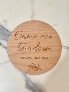 One More to Adore Pregnancy Plaque
