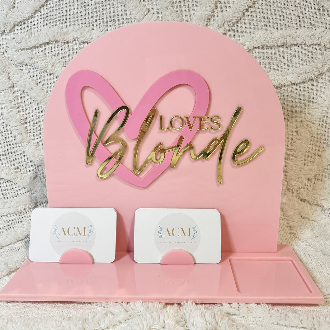 Business Card & Square Reader Display Sign