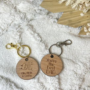 4cm Fathers Day Keyrings