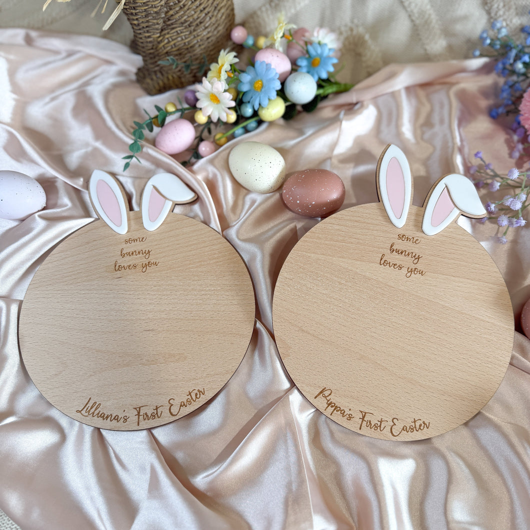 Some Bunny Loves You Easter Footprint Plaque