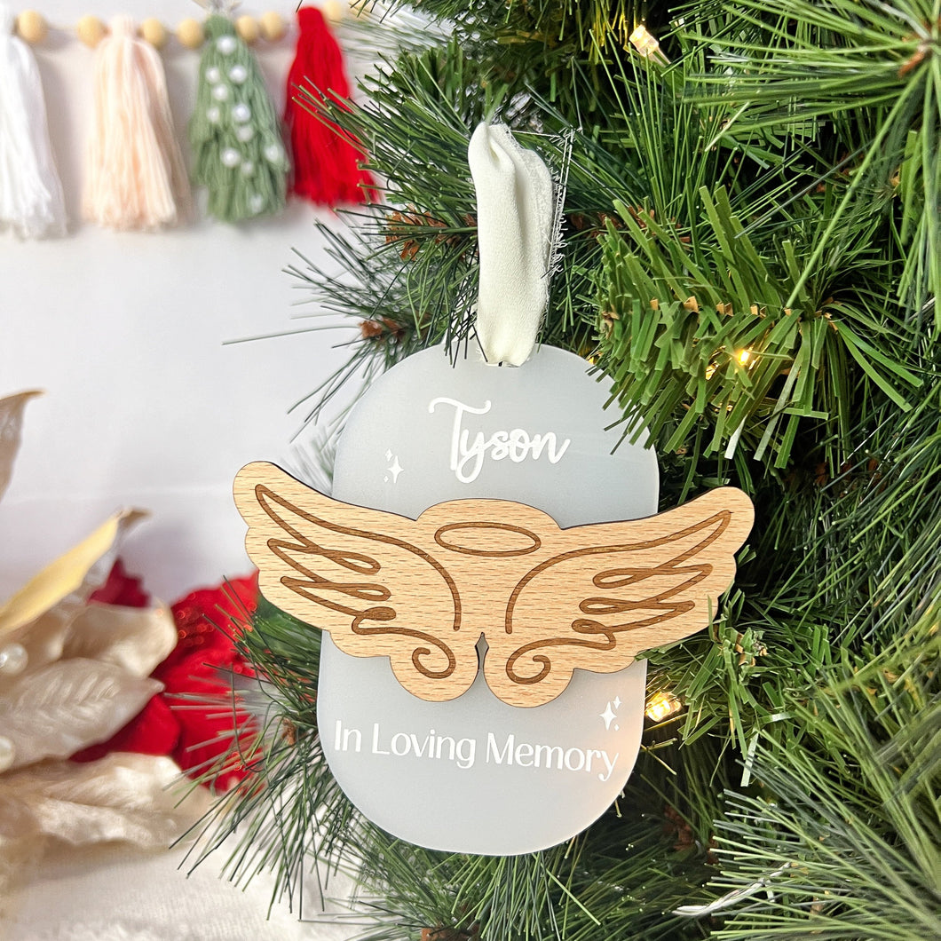 In Loving Memory Wings Ornament