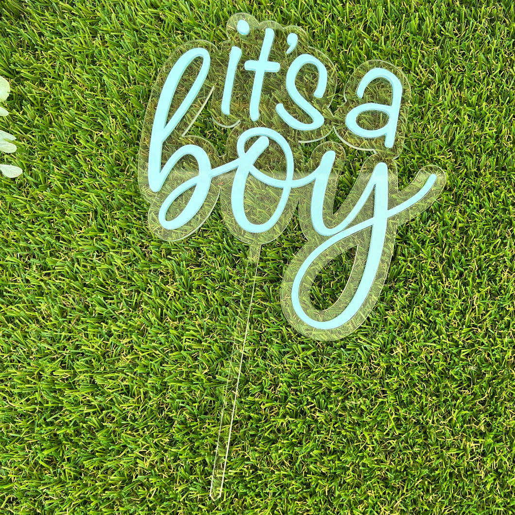It's A Boy Cake Topper