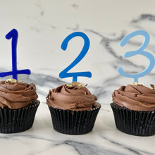 Load image into Gallery viewer, Single Digit Cupcake Toppers
