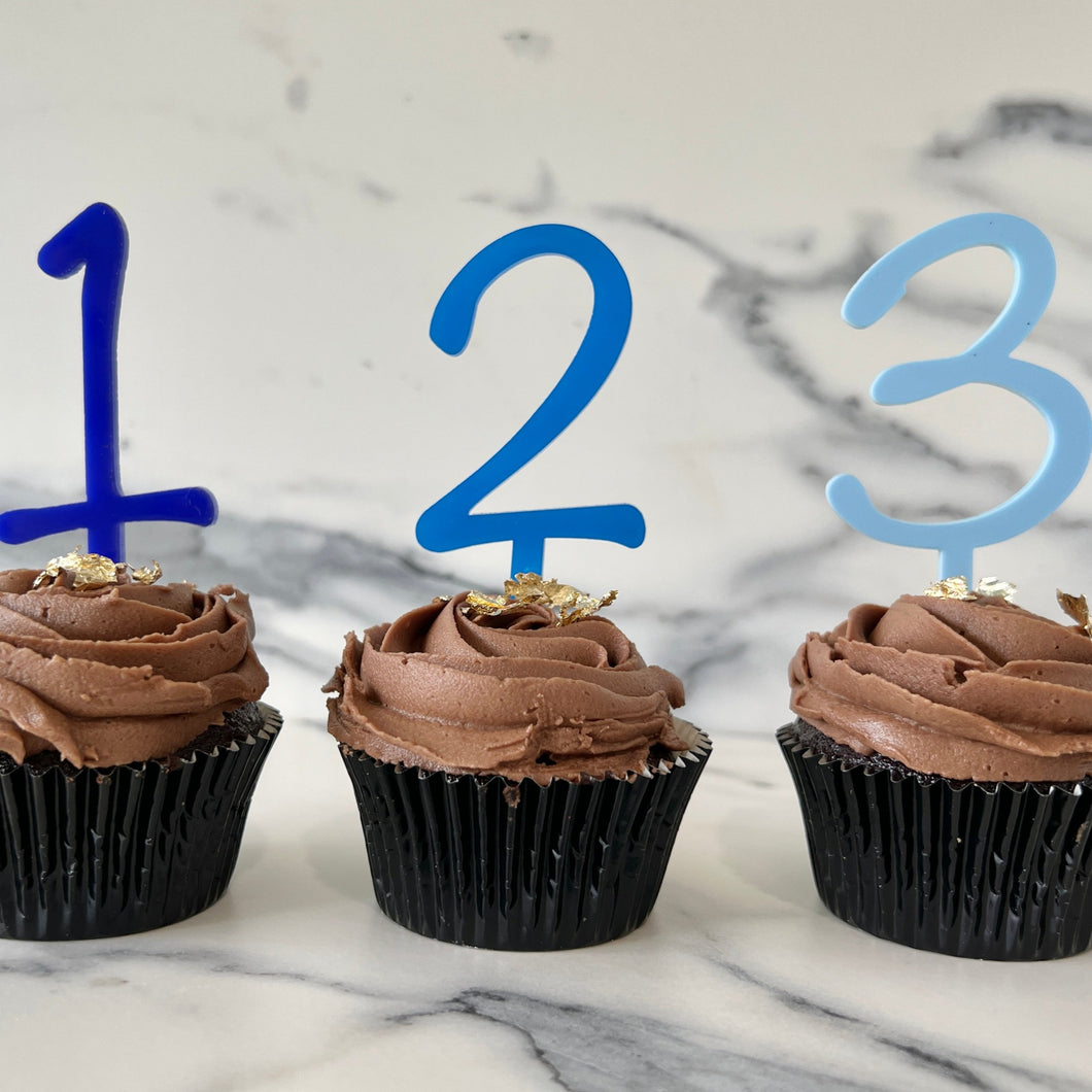 Single Digit Cupcake Toppers