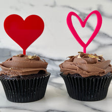 Load image into Gallery viewer, Heart Cupcake Toppers
