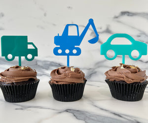 Truck/Digger/Car Cupcake Toppers