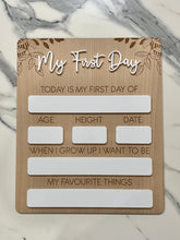 Load image into Gallery viewer, My First/Last Day Board
