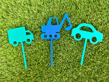 Load image into Gallery viewer, Truck/Digger/Car Cupcake Toppers
