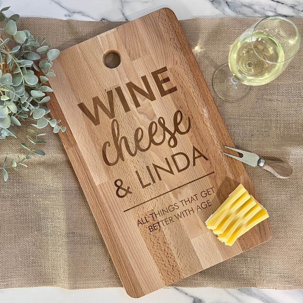'Wine Cheese &' Cutting Boards