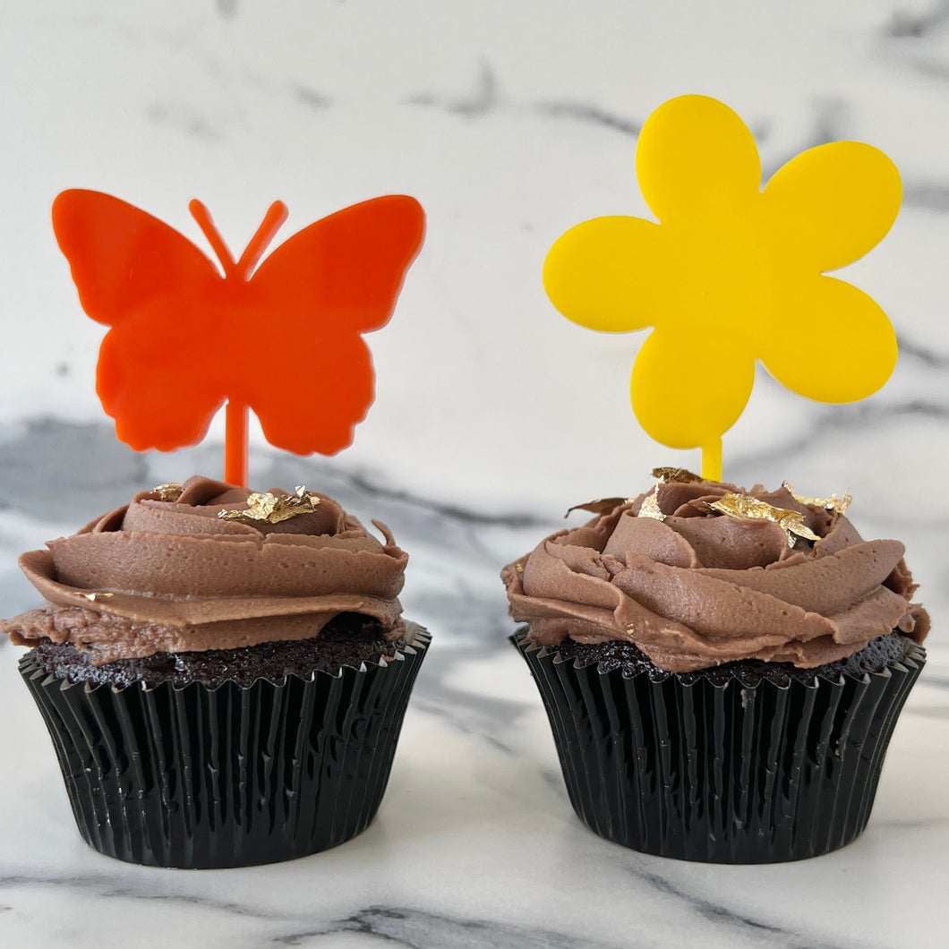 Flower/Butterfly Cupcake Toppers