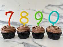 Load image into Gallery viewer, Single Digit Cupcake Toppers
