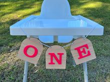 Load image into Gallery viewer, &#39;ONE&#39; Highchair Bunting
