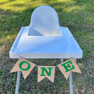 'ONE' Highchair Bunting