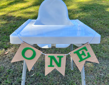 Load image into Gallery viewer, &#39;ONE&#39; Highchair Bunting
